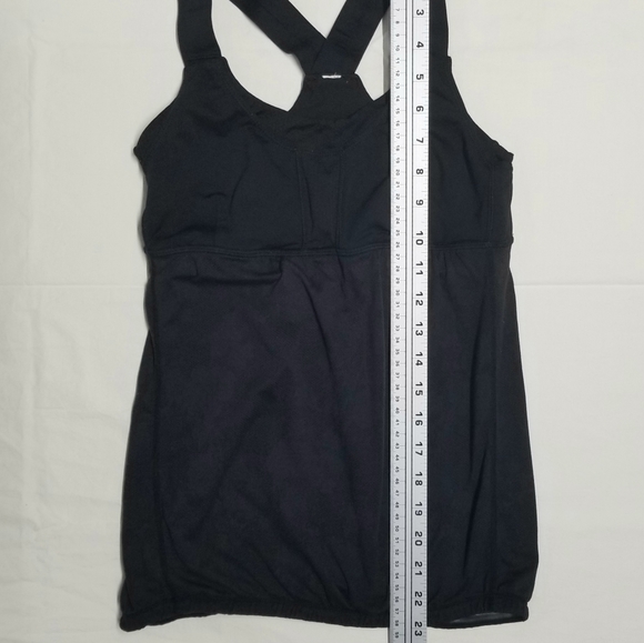 Lululemon Black MY HEART RACES Workout Active Yoga Tank Top,  size 6 - Picture 4 of 6